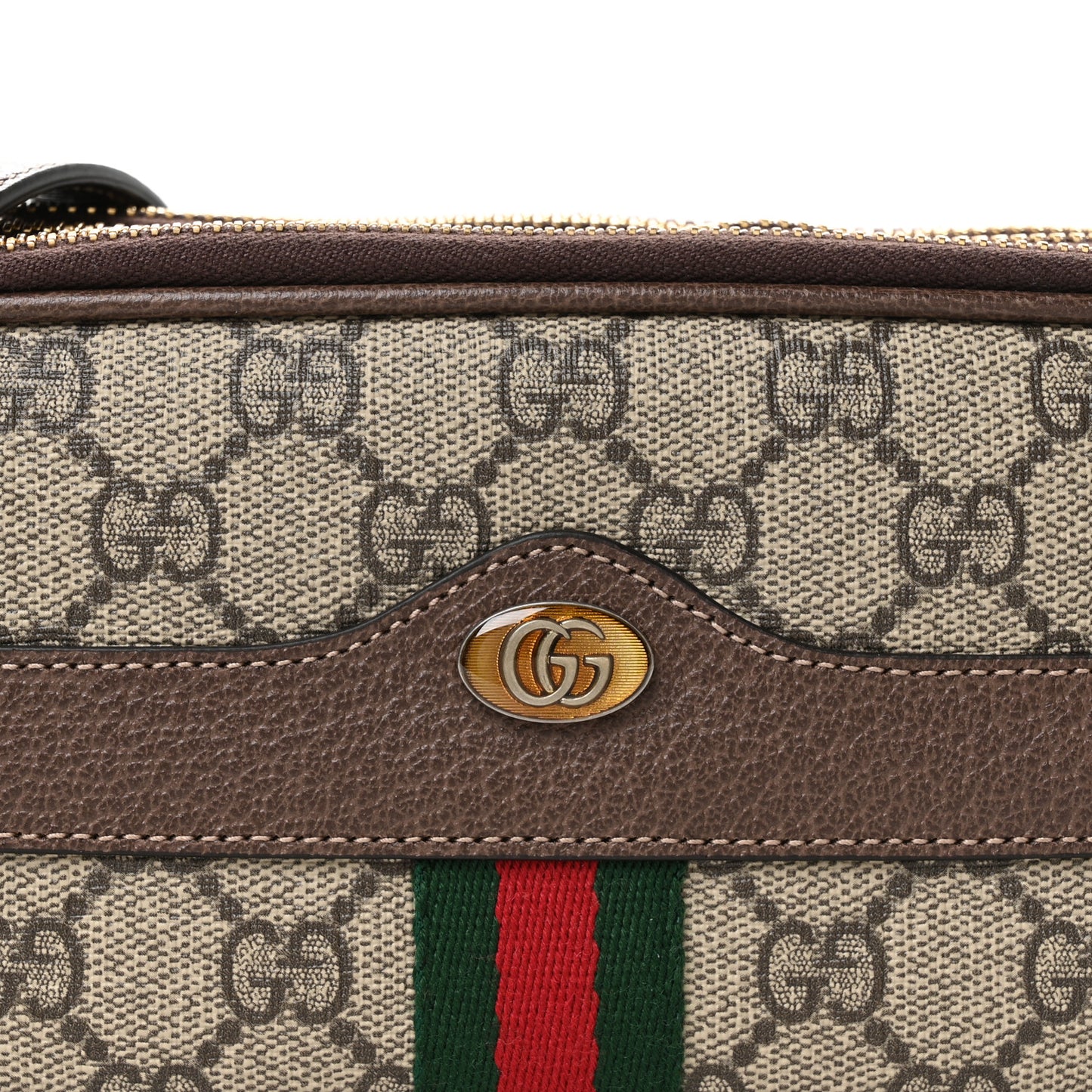 GG Supreme Monogram Web Mini Ophidia GG Bag Brown