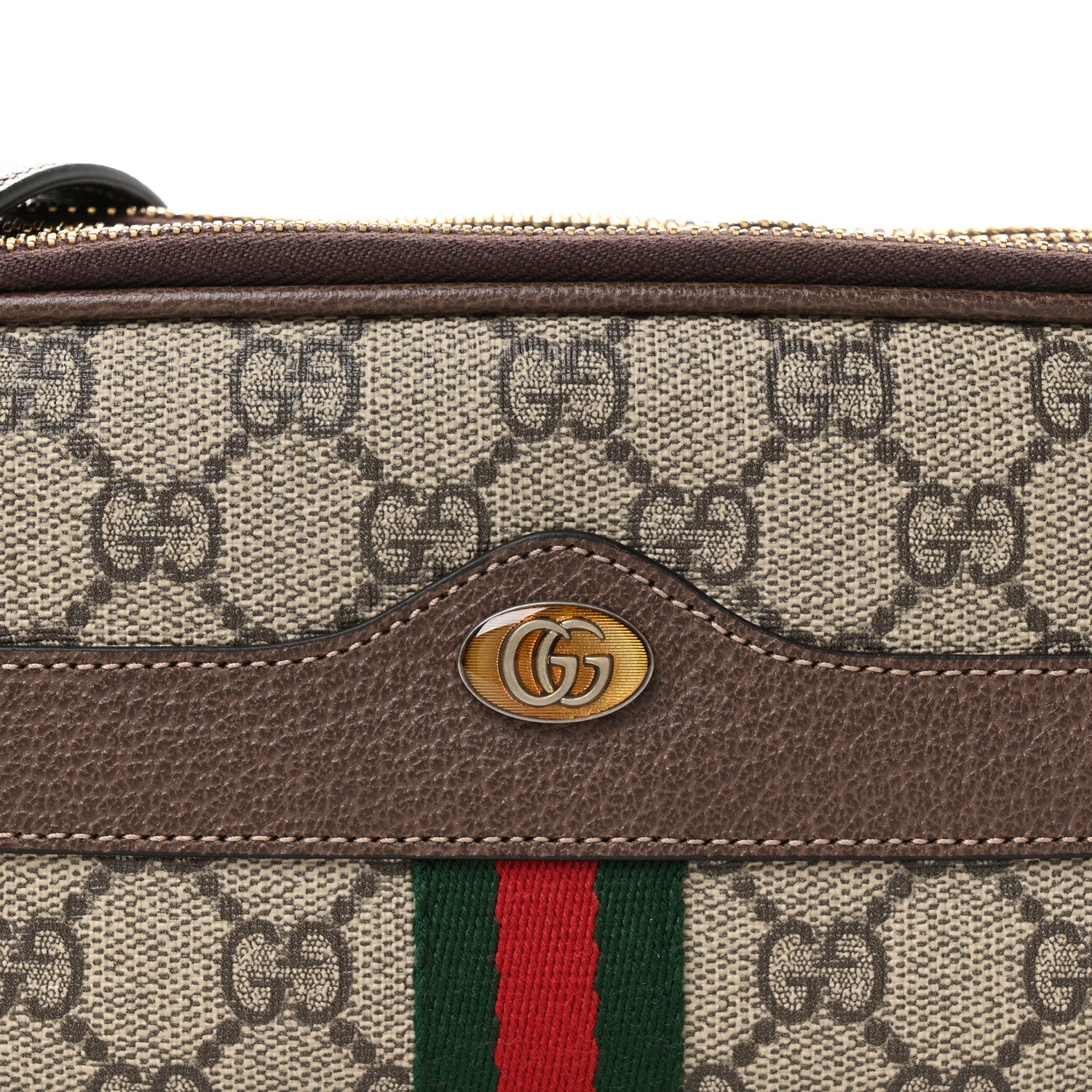 Gucci GG Supreme Monogram Web Mini Ophidia GG Bag Brown 8 of 11