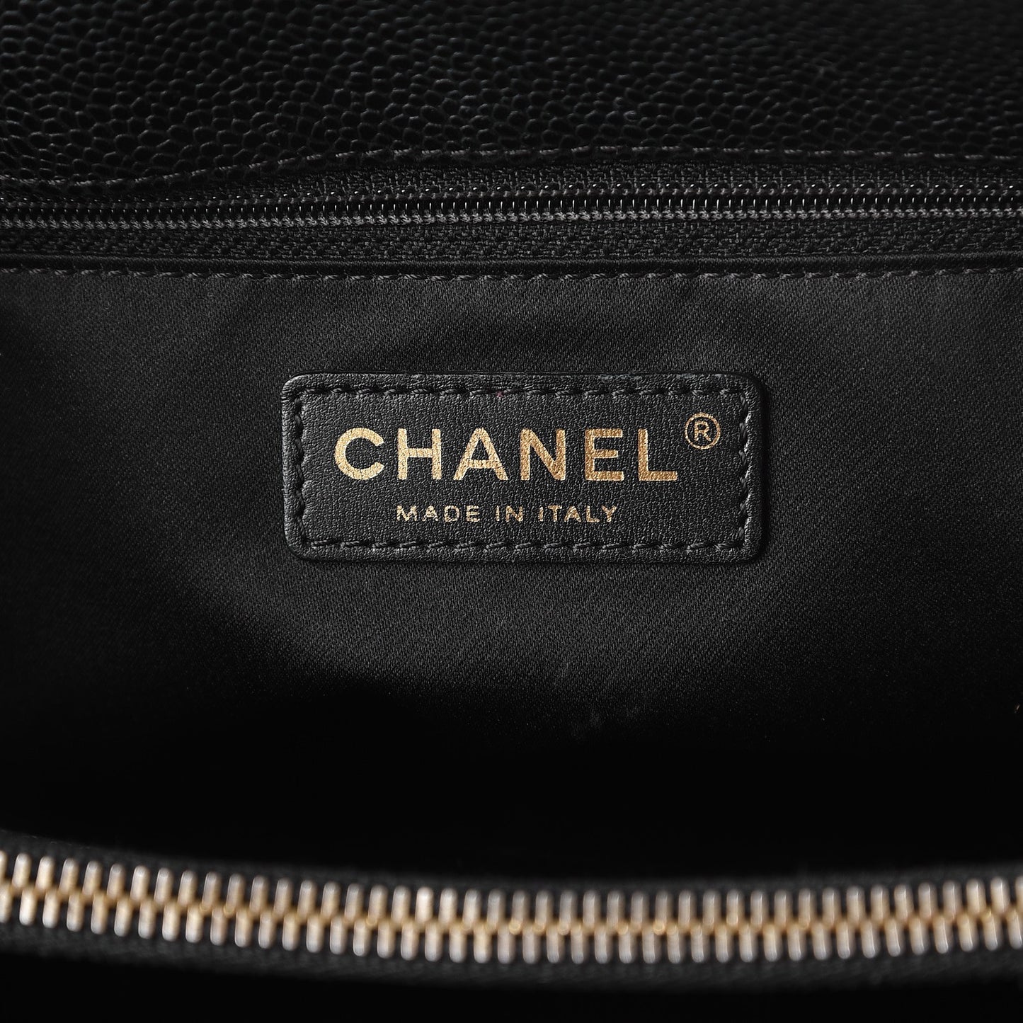 Caviar Quilted Grand Shopping Tote GST Black