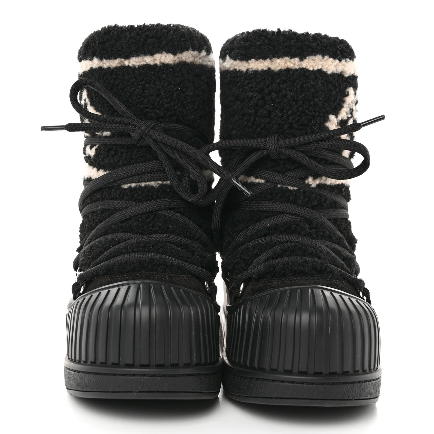 Suede Shearling Polar Flat Half Boots 36 Black