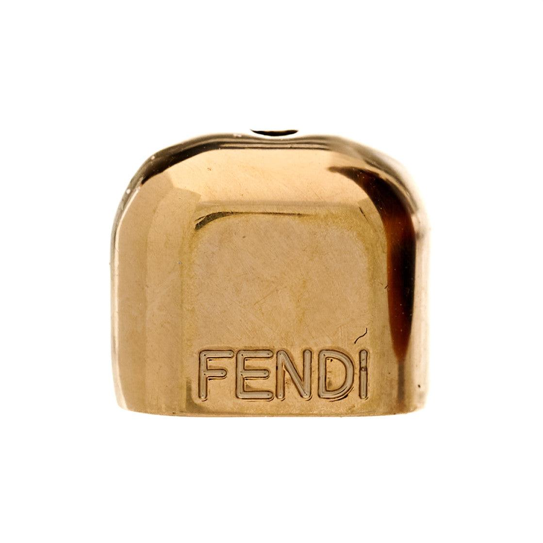 Fendi Plexiglass F Earrings Brown 3 of 6