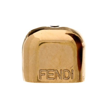 Fendi Plexiglass F Earrings Brown 3 of 6