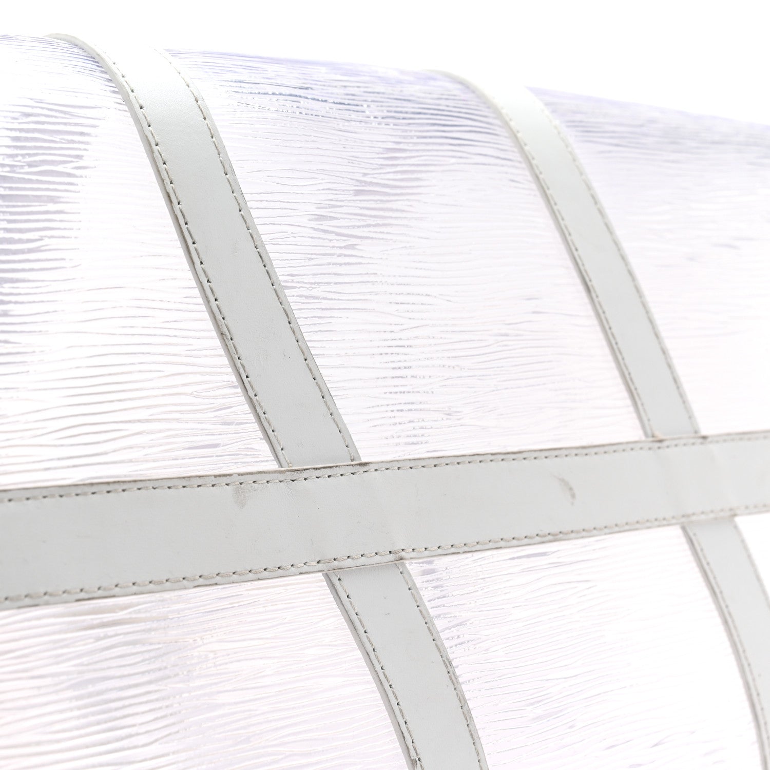 Louis Vuitton PVC Epi Embossed Wavy Keepall Bandouliere 50 White 14 of 16