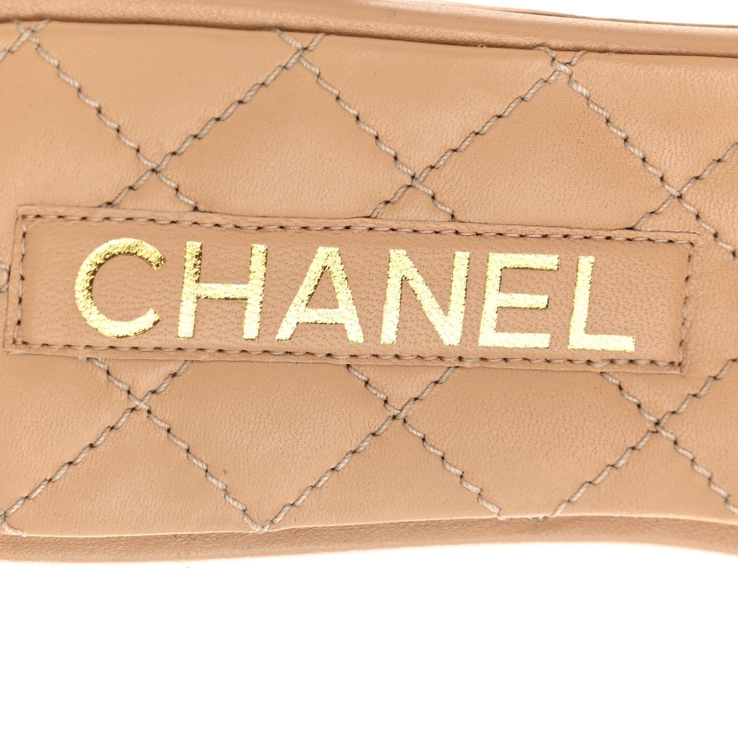 Chanel Lambskin Quilted CC Turnlock Sandals 39 Beige 7 of 9