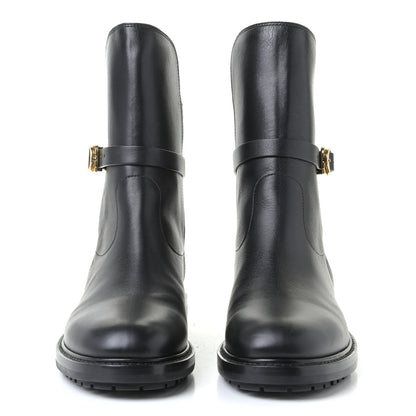 Christian Dior Calfskin Empreinte Ankle Boot 38 Black 2 of 7