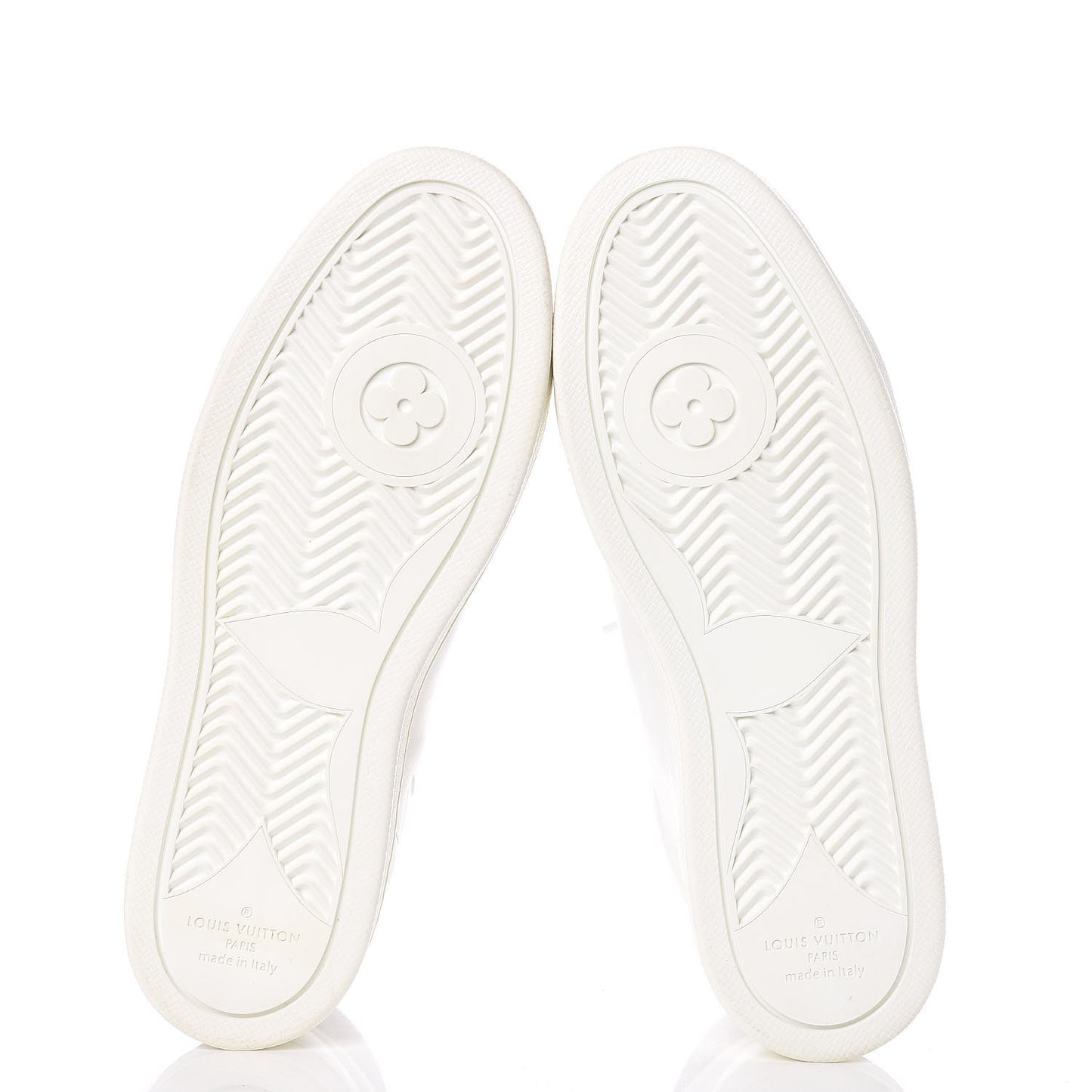 Calfskin Reverse Monogram Boombox High Top Sneakers 38.5 White