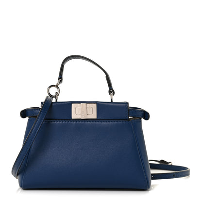 Fendi Shiny Nappa Micro Peekaboo Iconic Satchel Iris 1 of 6