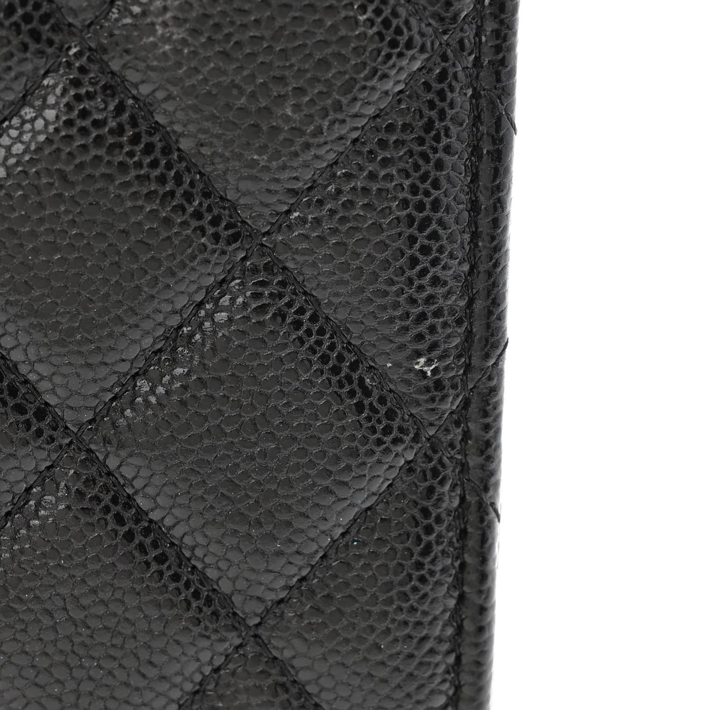 Caviar Quilted Classic Phone Holder Black