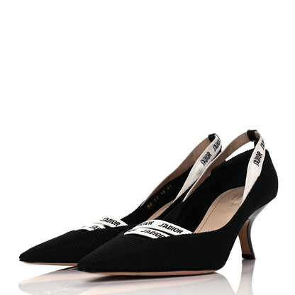 Christian Dior Technical Canvas J'Adior Ribbon Pumps 41 Black 3 of 9