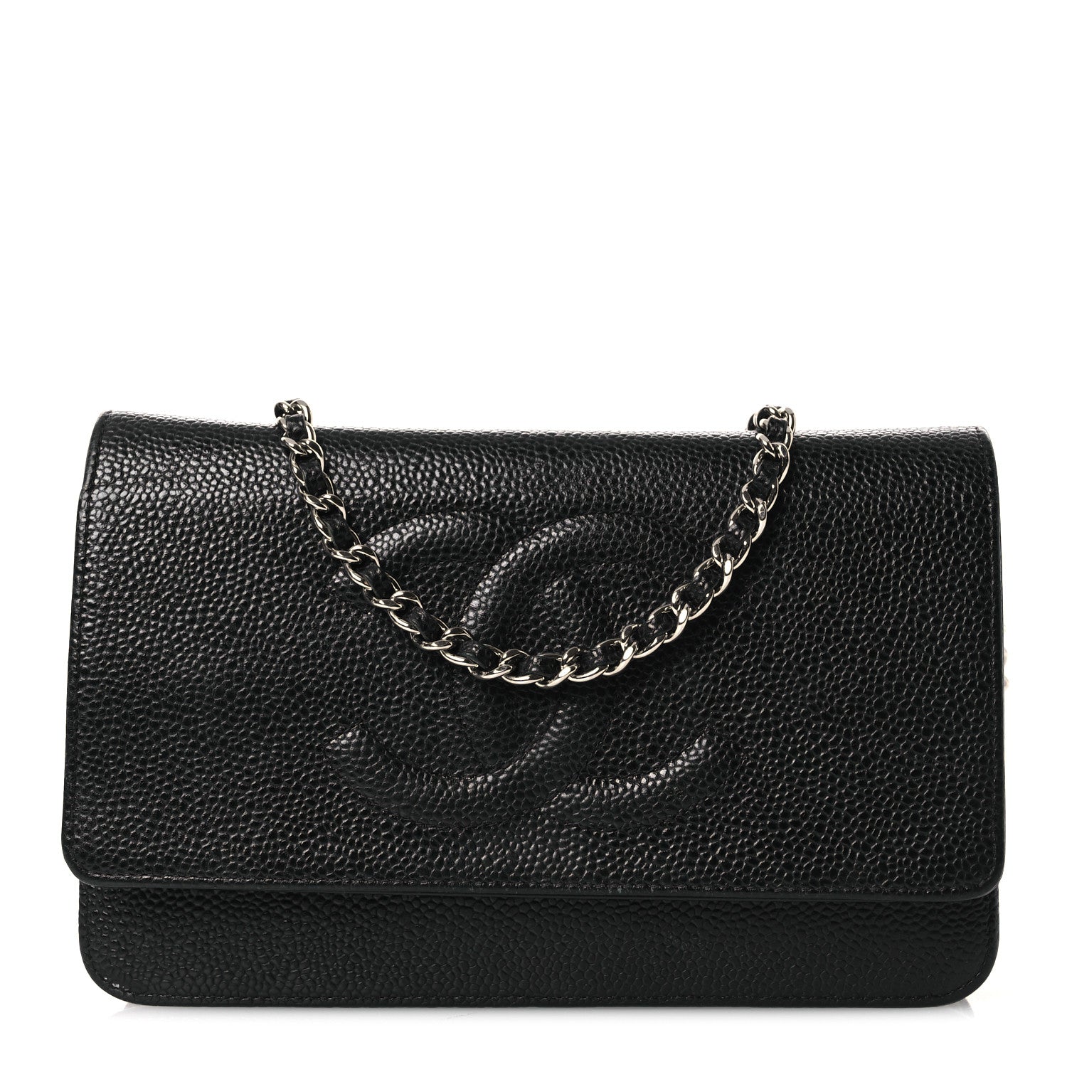 Chanel Caviar Timeless CC Wallet On Chain WOC Black 1 of 16