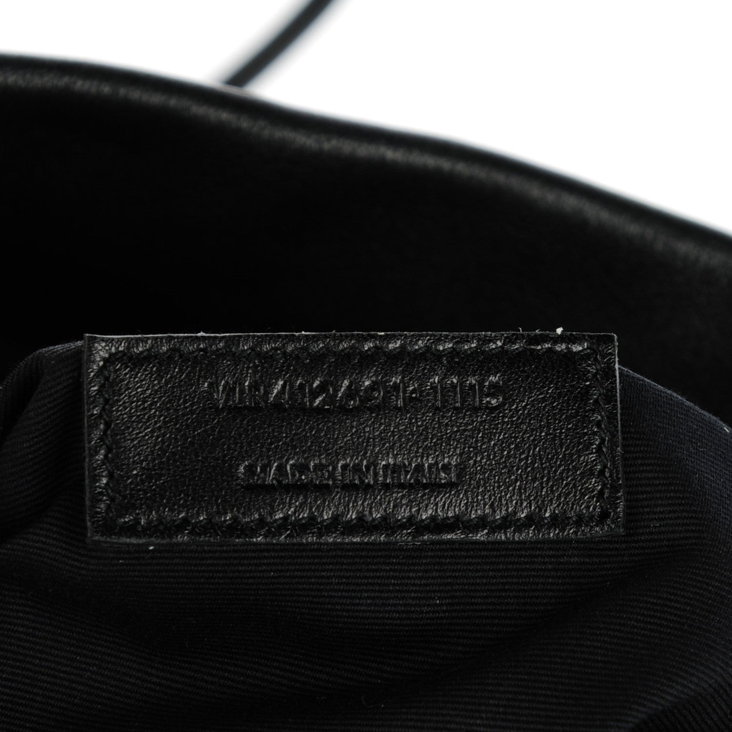 Saint Laurent Lambskin Oxidized Nickel Studded Small Helena Fringed Bucket Bag Black 6 of 7