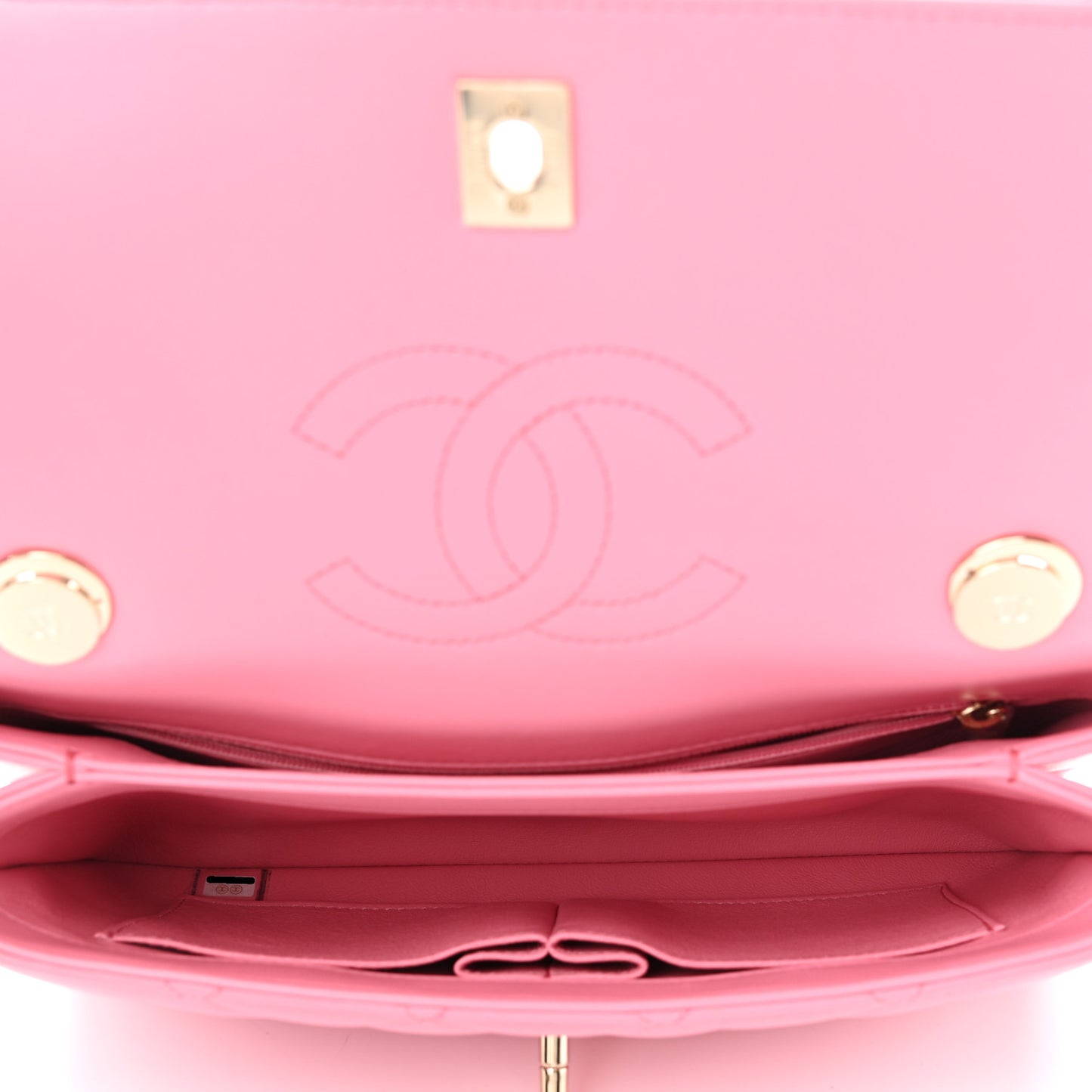 Lambskin Quilted Medium Trendy CC Flap Pink