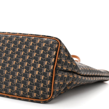 Moynat Grained Calfskin Canvas 1920 Oh! Tote Ruban MM Carbon Bronze Cognac 10 of 10