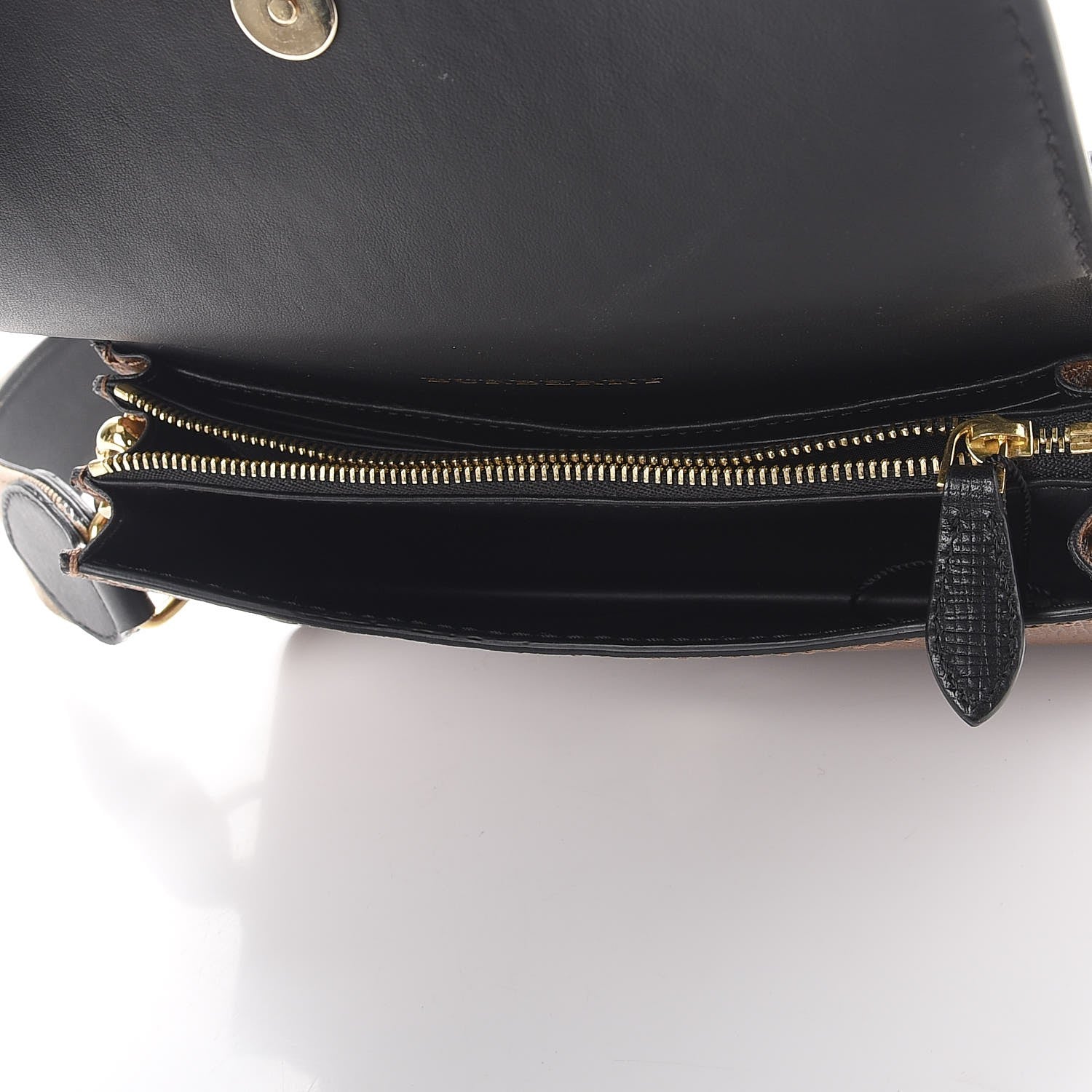 Burberry Grainy Calfskin House Check Small Buckle Bag Brown 7 of 11