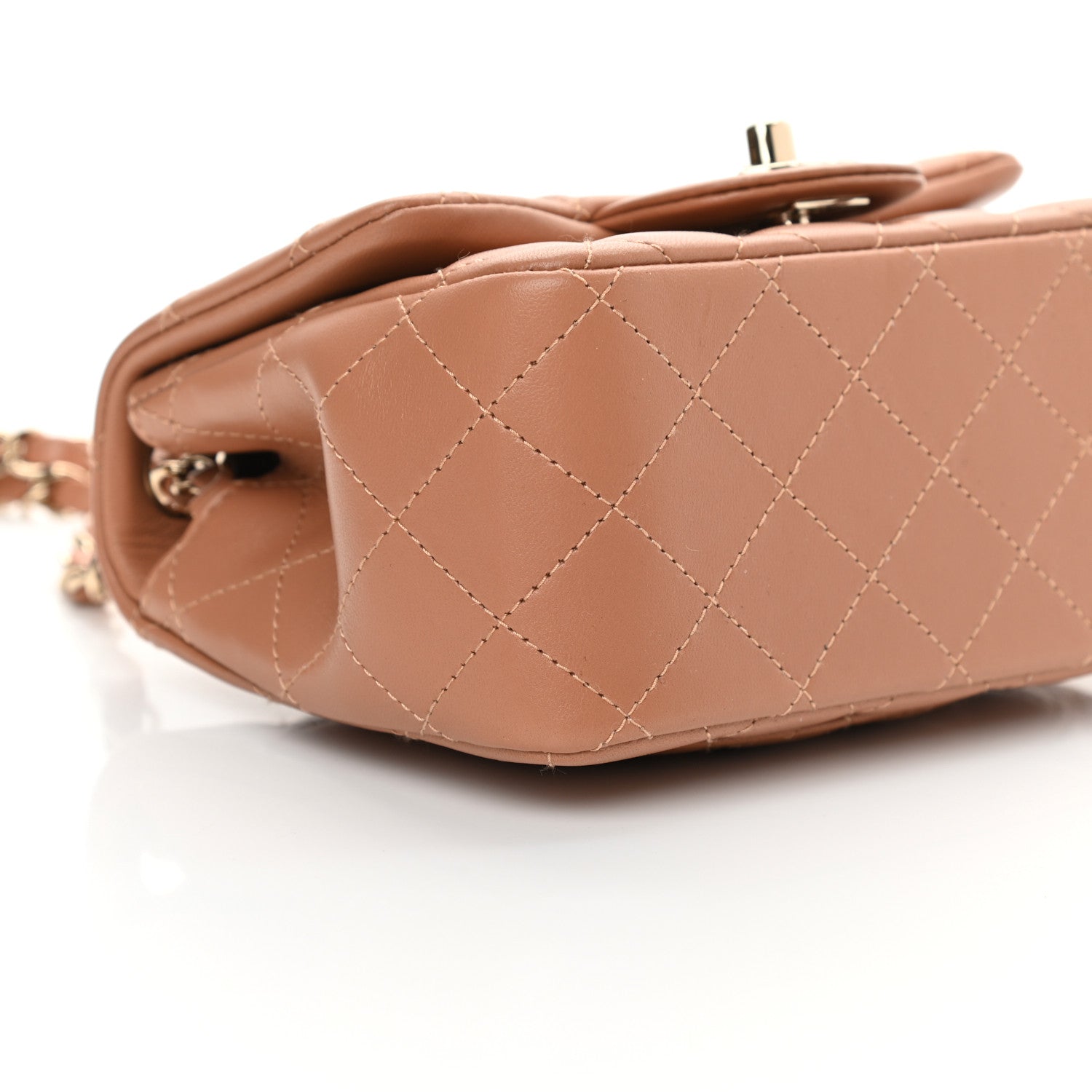 Chanel Lambskin Quilted Mini Square Flap Brown 9 of 12