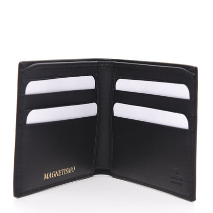 Gucci X SEGA Calfskin GUCCY Stars Bi-Fold Wallet Black Gold 5 of 8