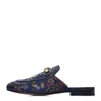 Gucci X DISNEY Jacquard Japanese Donald Duck Womens Princetown Slippers 35.5 Tide Multicolor Bordeaux 1 of 10