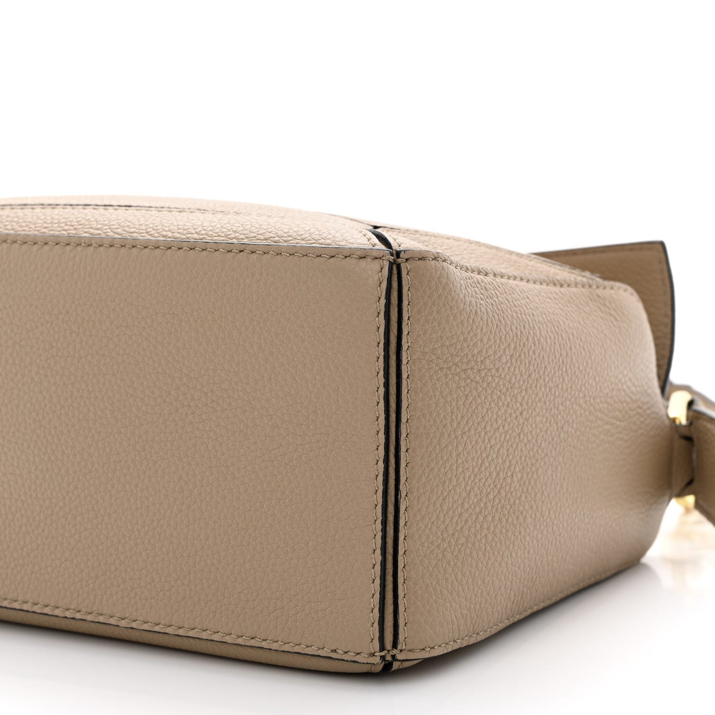 Grained Calfskin Small Puzzle Bag Sand