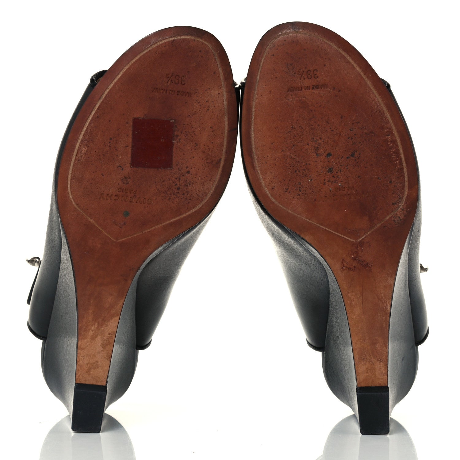 Givenchy Calfskin Shark Lock Wedges 39.5 Black 7 of 11