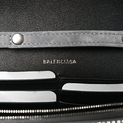 Balenciaga Strass Suede Hourglass Chain Bag Smoke Grey Crystal 6 of 8