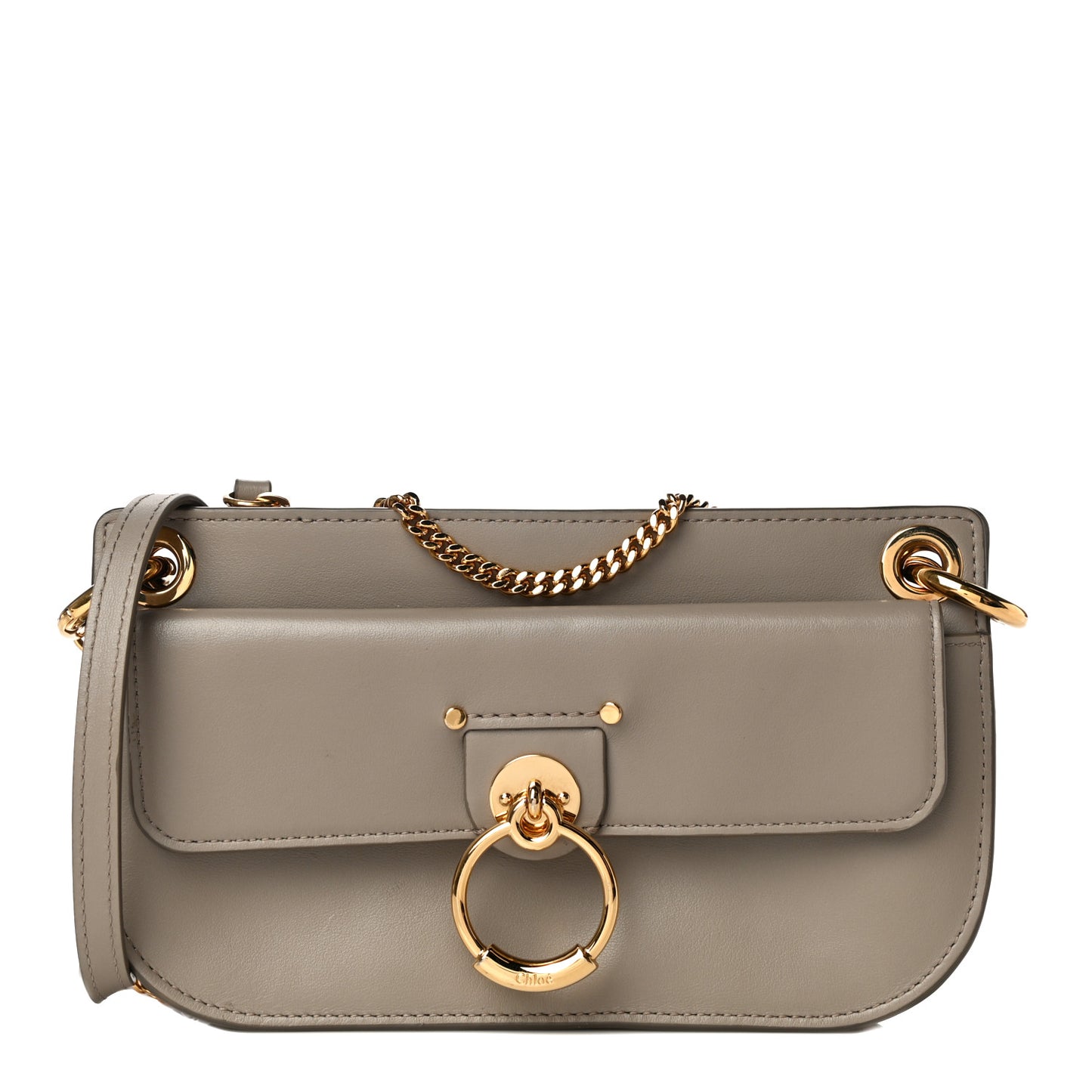 Calfskin Tess Mini Crossbody Bag Motty Grey