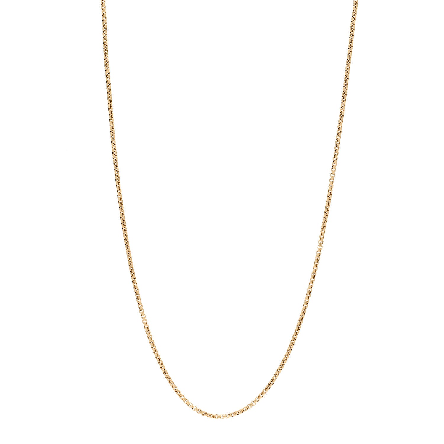 David Yurman 18K Yellow Gold 1.7mm Box Chain Necklace 22" 1 of 5