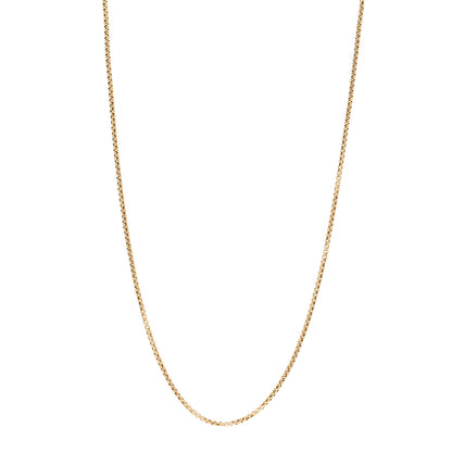 David Yurman 18K Yellow Gold 1.7mm Box Chain Necklace 22" 1 of 5