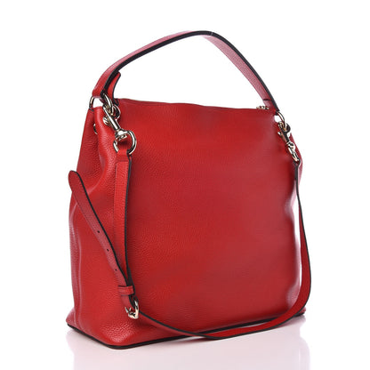 Gucci Pebbled Calfskin Large Soho Hobo Tabasco Red 4 of 8