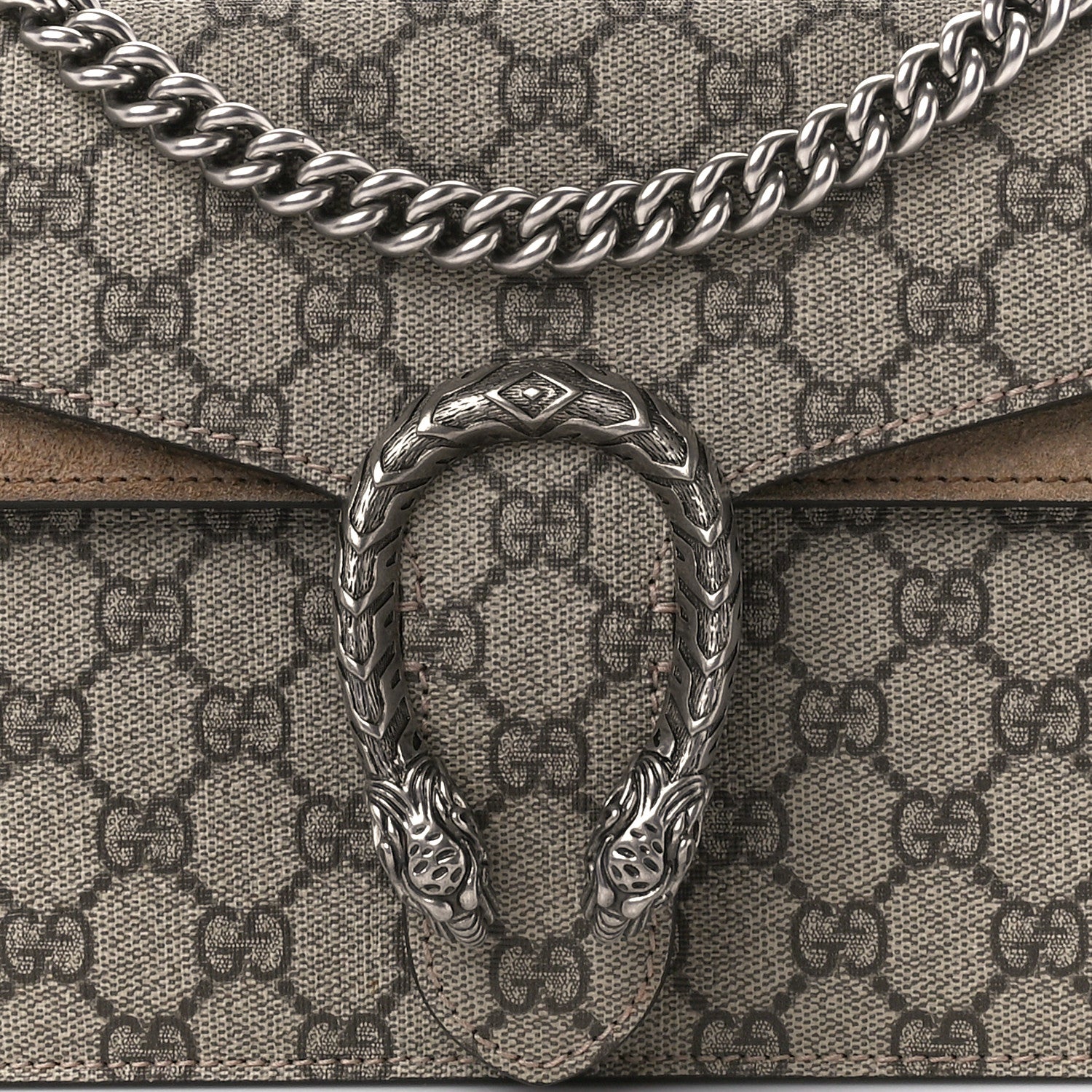 Gucci GG Supreme Monogram Small Dionysus Shoulder Bag Taupe 8 of 12