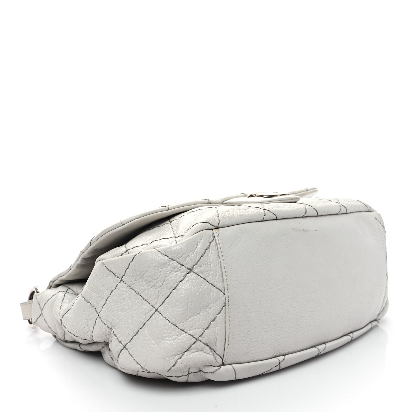 Glazed Calfskin XL On The Road Flap Light Grey