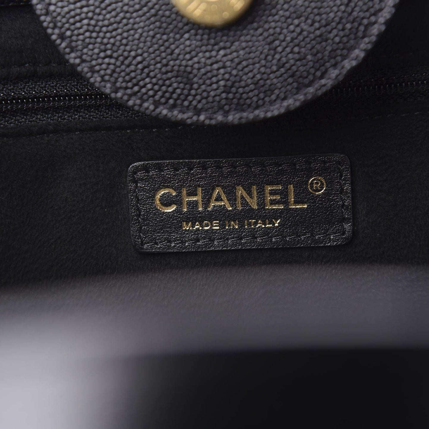 Caviar Small Studded Deauville Tote Black