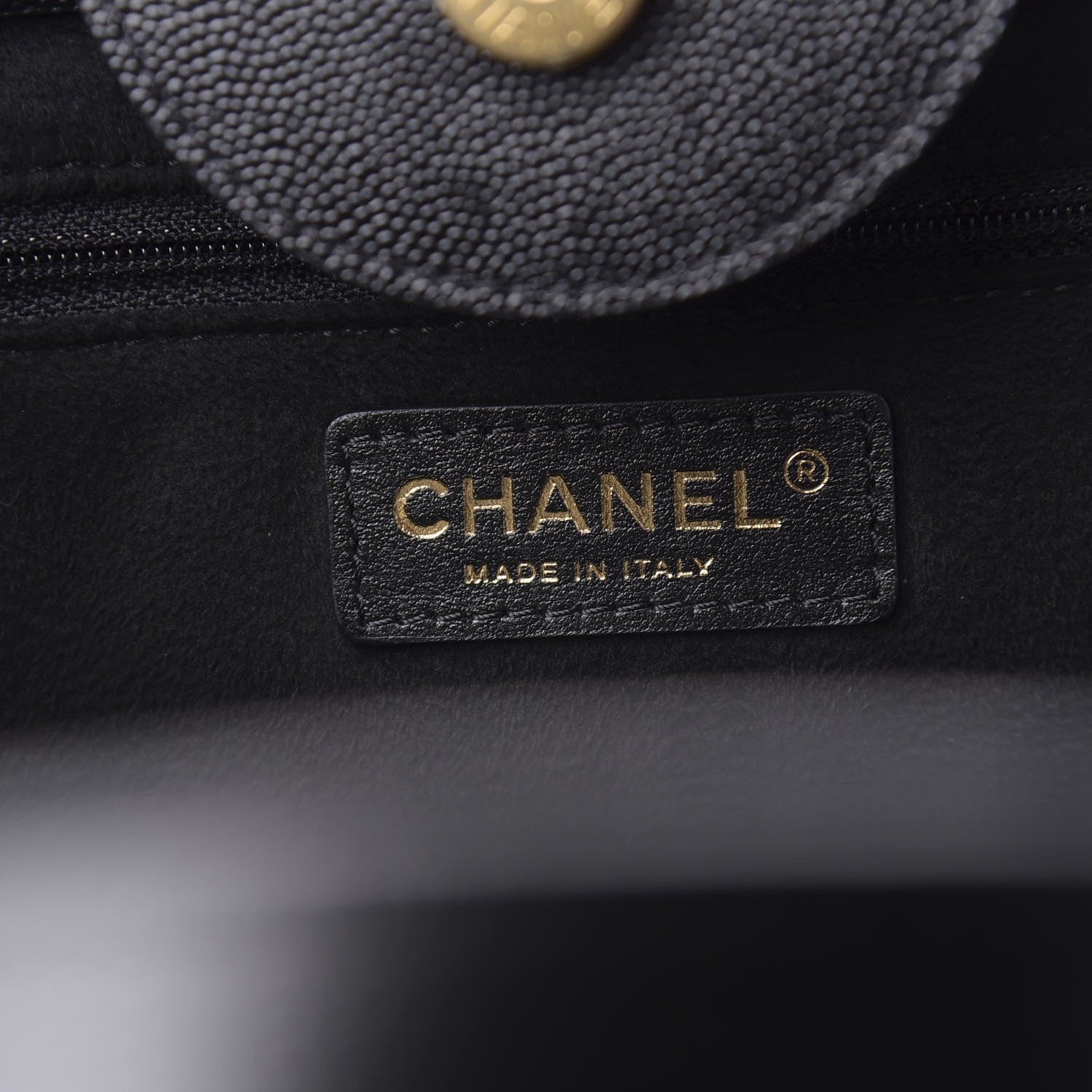 Chanel Caviar Small Studded Deauville Tote Black 6 of 10