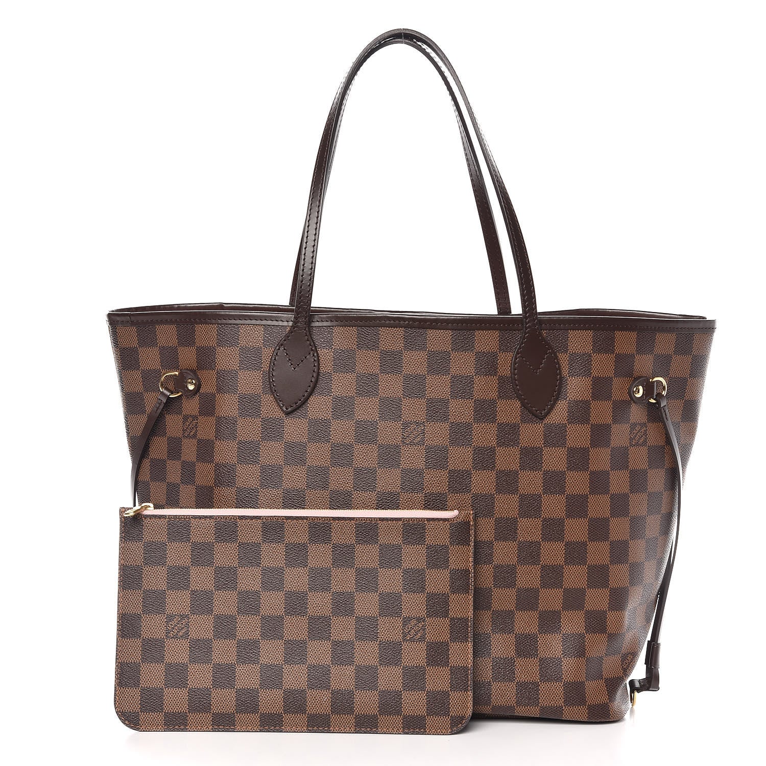 Louis Vuitton Damier Ebene Neo Neverfull MM Rose Ballerine 3 of 15