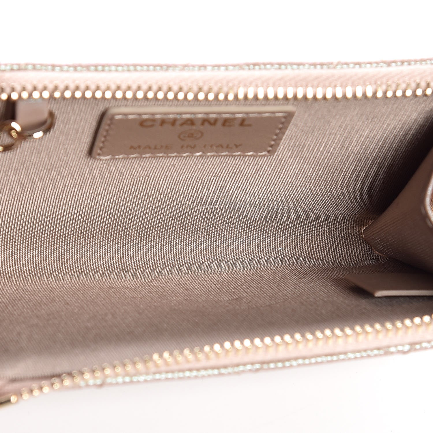 Chanel Iridescent Caviar Quilted Key Holder Case Light Gold 5 of 8