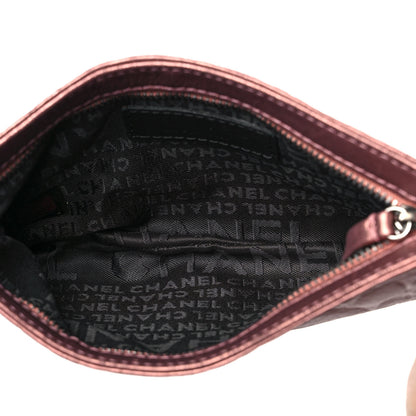 Chanel Metallic Lambskin Camellia Chain Pouch Pink 4 of 8