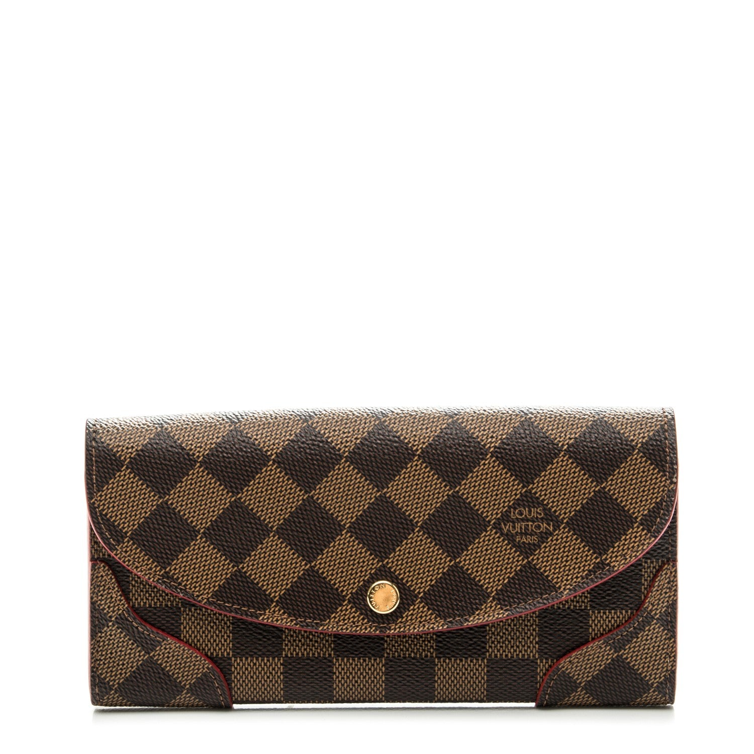 Louis Vuitton Damier Ebene Caissa Wallet Cherry 1 of 7