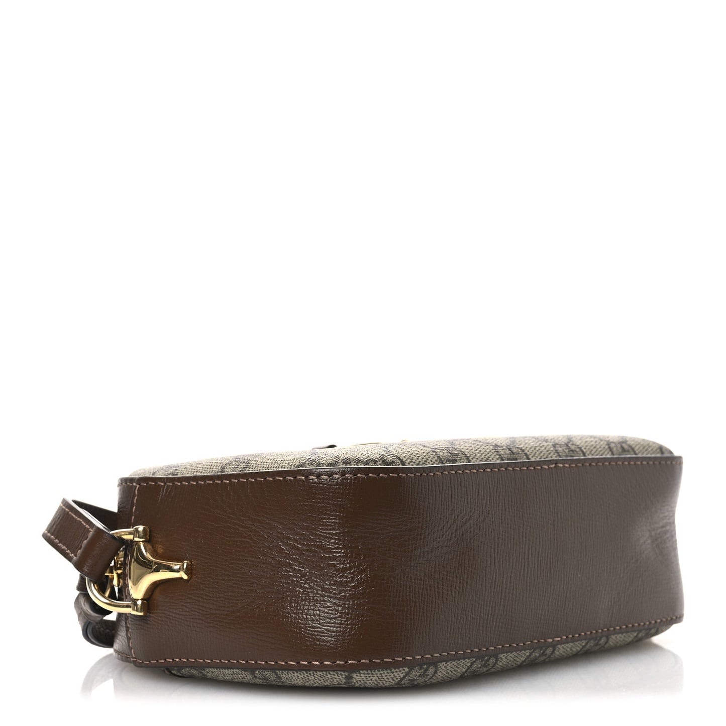 GG Supreme Monogram Mini Horsebit 1955 Camera Shoulder Bag Beige Brown Sugar