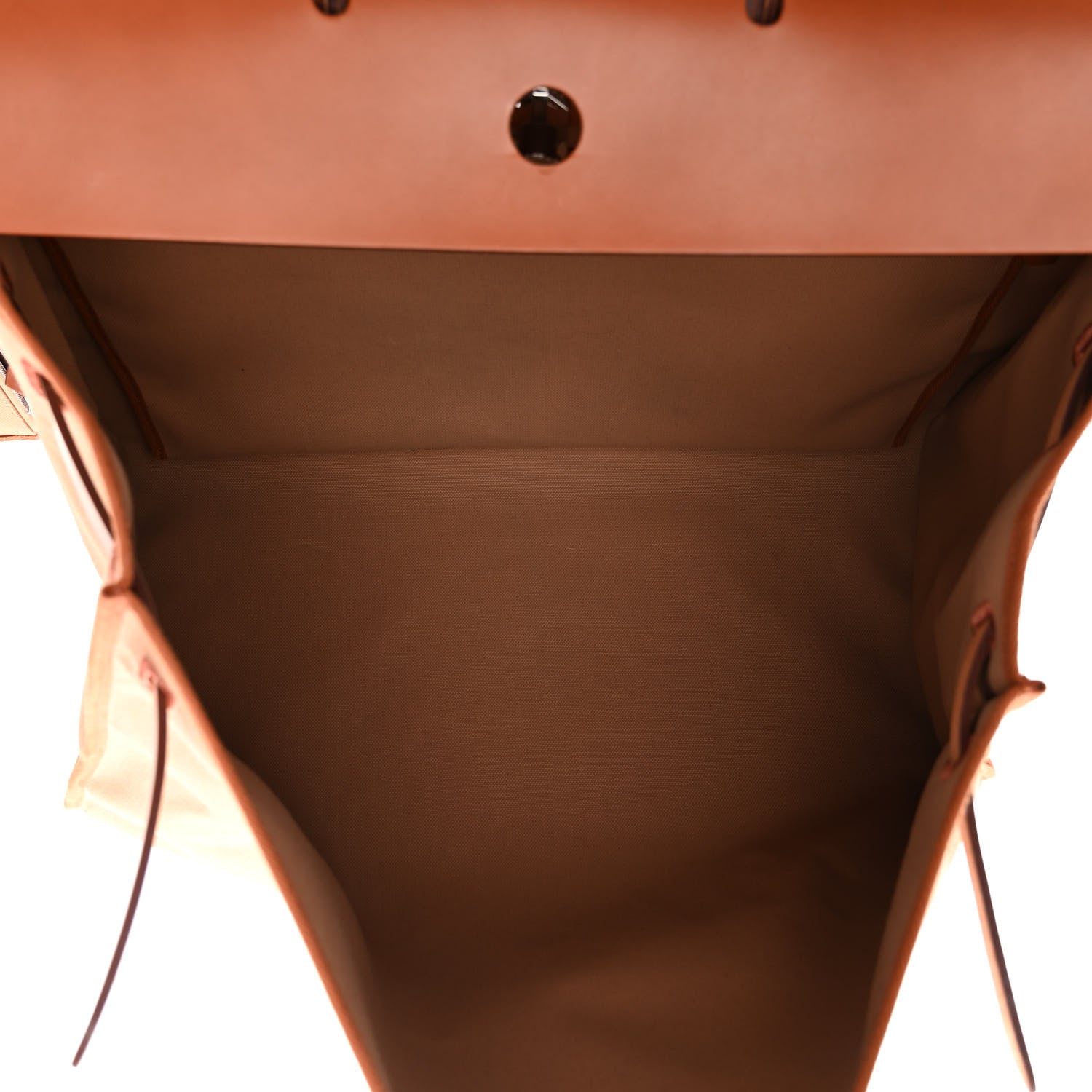 Hermes Military Toile Vache Hunter Herbag Cabine Zip 50 Chai Fauve 5 of 14