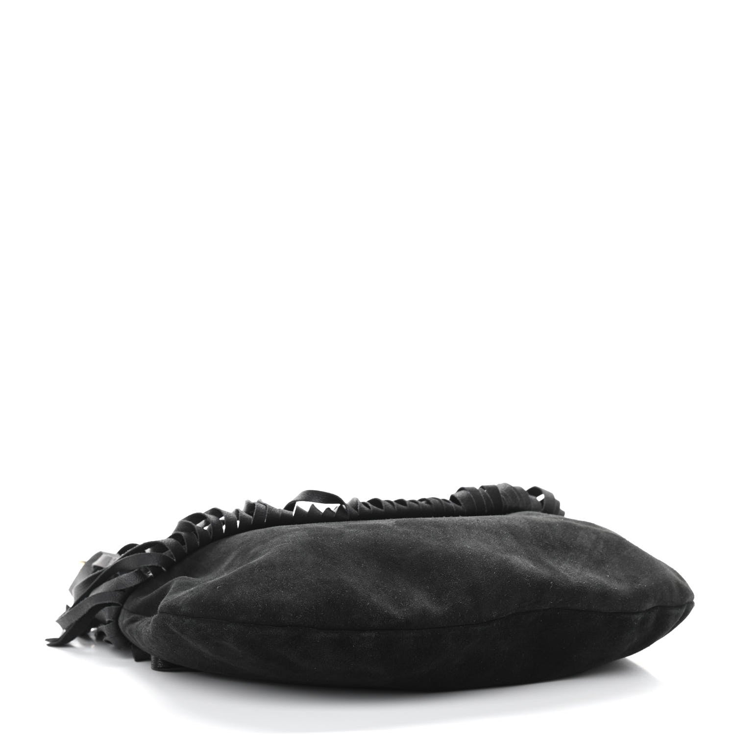 Saint Laurent Suede Boheme Fringe Hobo Black 4 of 11