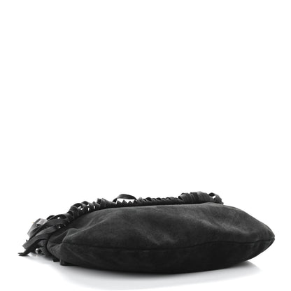 Saint Laurent Suede Boheme Fringe Hobo Black 4 of 11