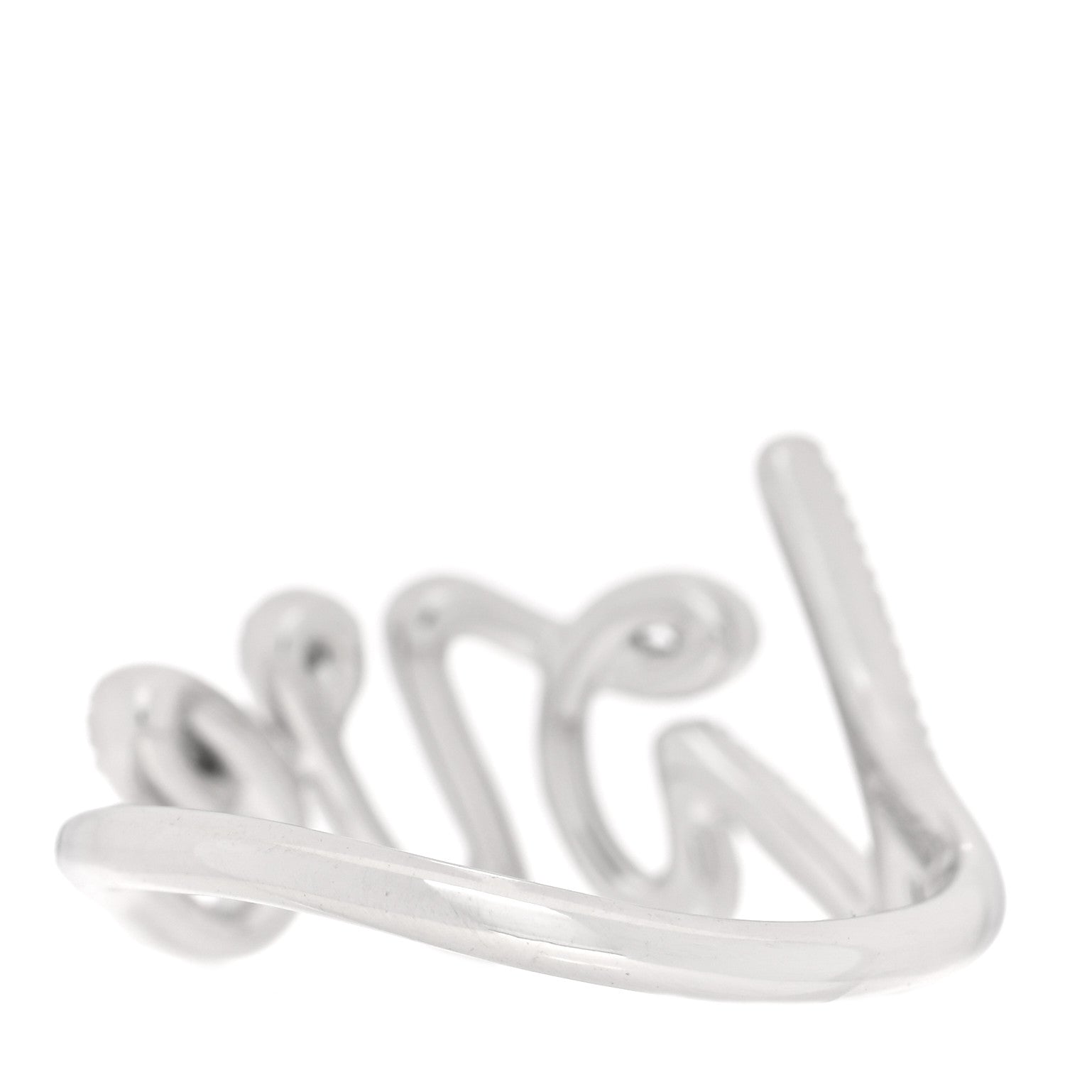 Tiffany 18K White Gold Diamond Paloma's Graffiti Love Ring 52 6 3 of 4