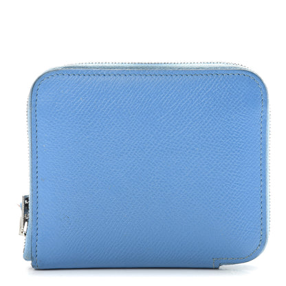Hermes Epsom Silk'In Compact Wallet Bleu Paradis 1 of 14