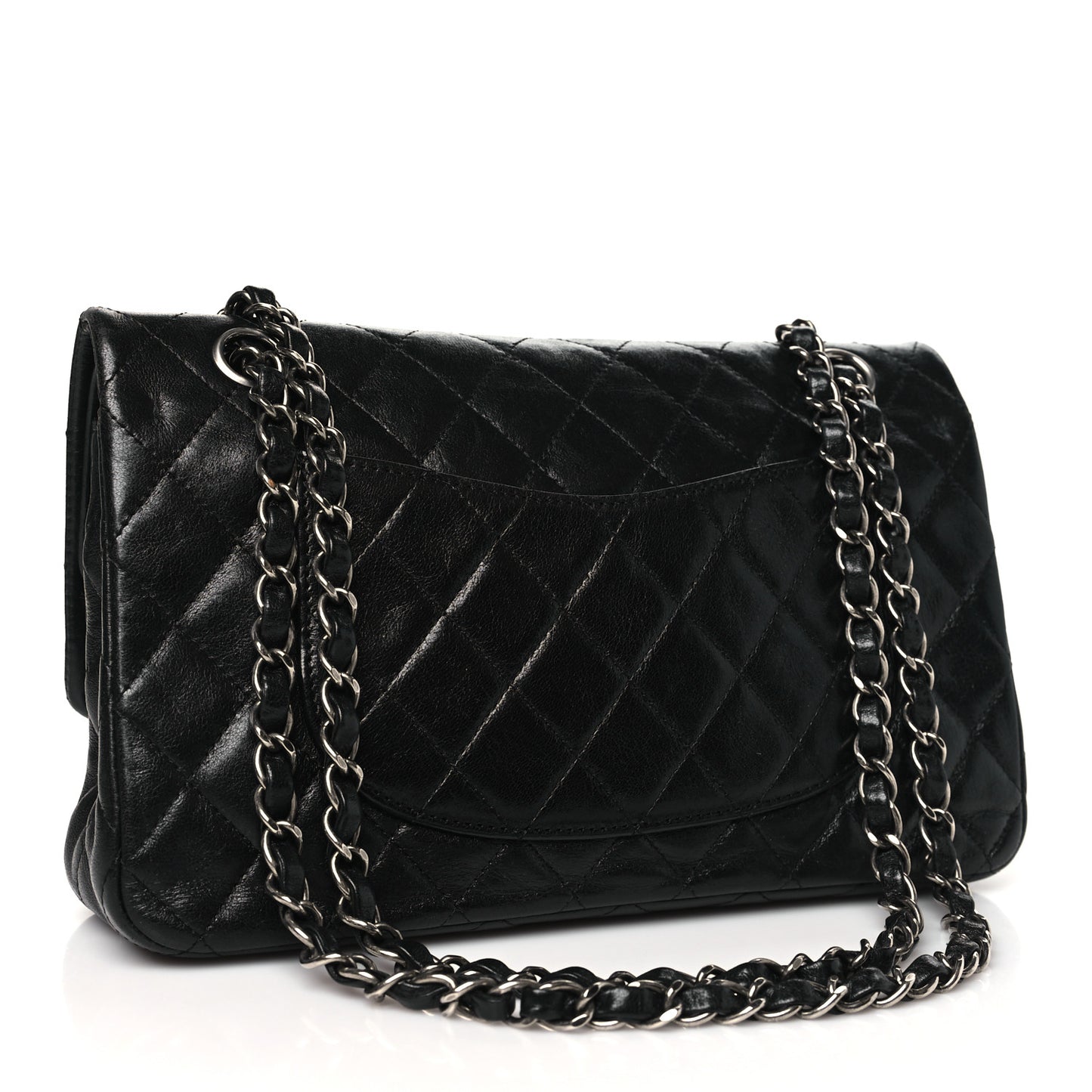 Aged Calfskin Quilted 2.55 Reissue 225 Flap Black