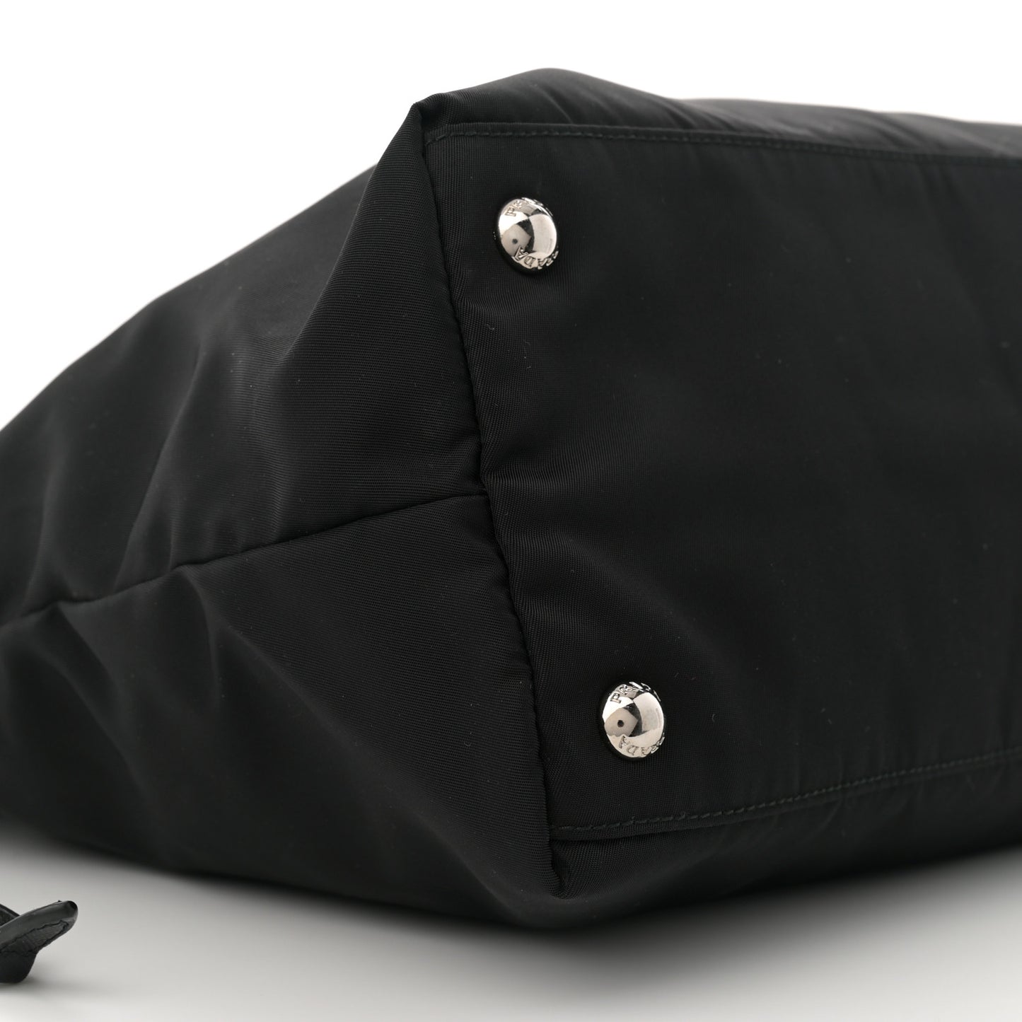 Tessuto Nylon Saffiano Shopping Tote Black