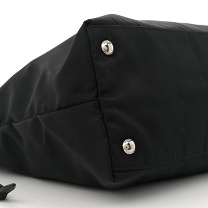 Prada Tessuto Nylon Saffiano Shopping Tote Black 9 of 10