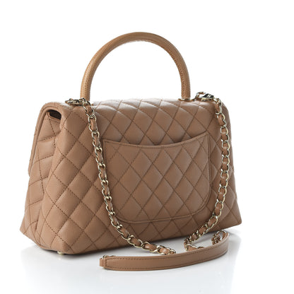 Chanel Caviar Quilted Small Coco Handle Flap Brown 3 of 10