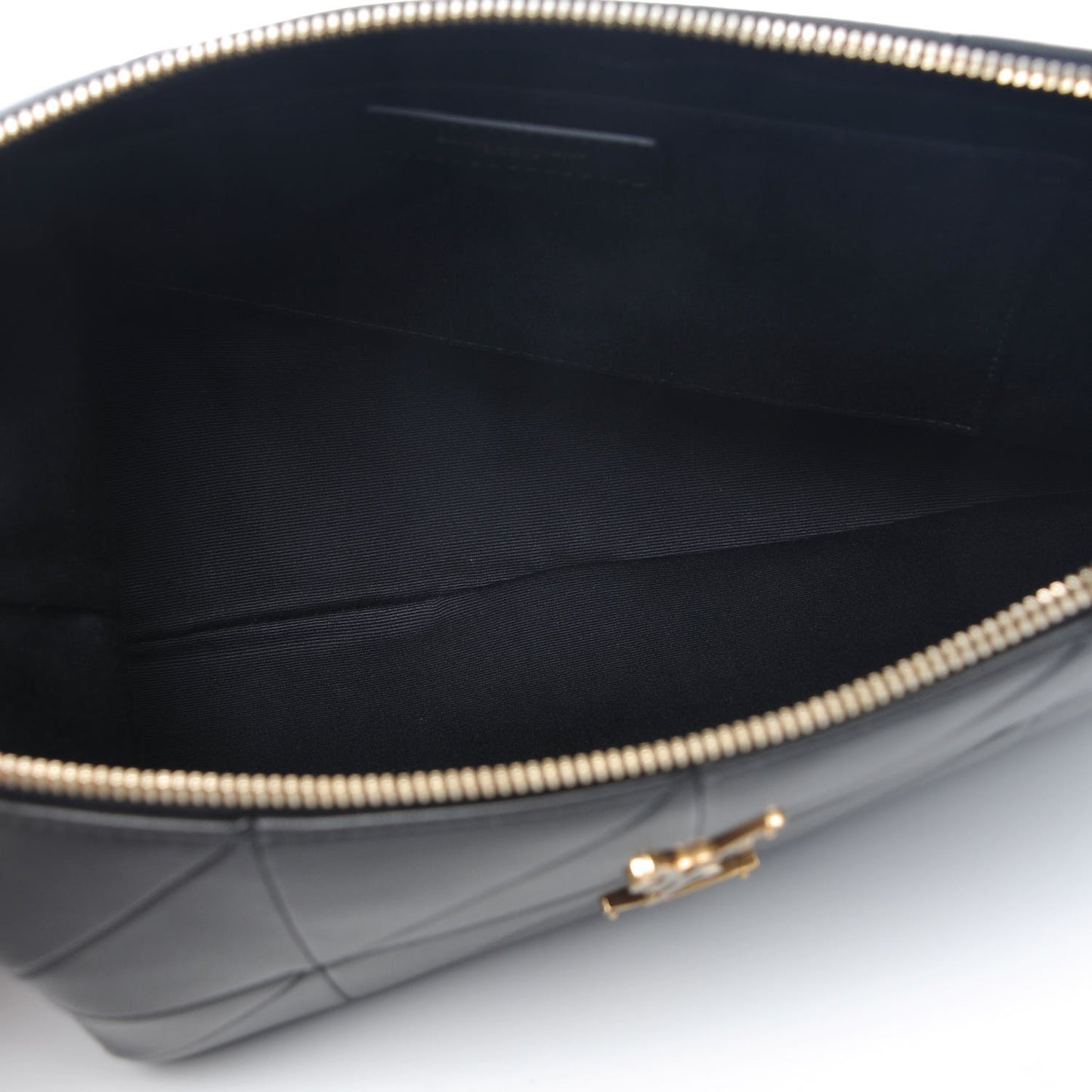 Lambskin Patchwork Monogram Jamie Document Holder Black