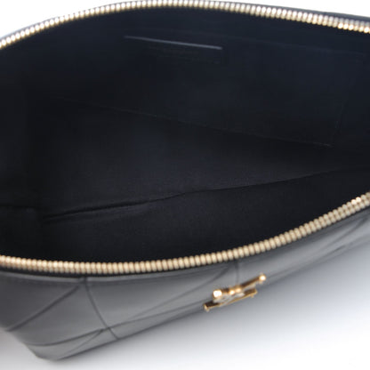 Saint Laurent Lambskin Patchwork Monogram Jamie Document Holder Black 5 of 7