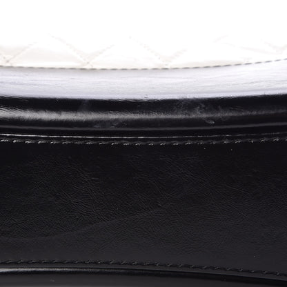 Chanel Aged Calfskin Quilted Medium Gabrielle Hobo Black White 11 of 12