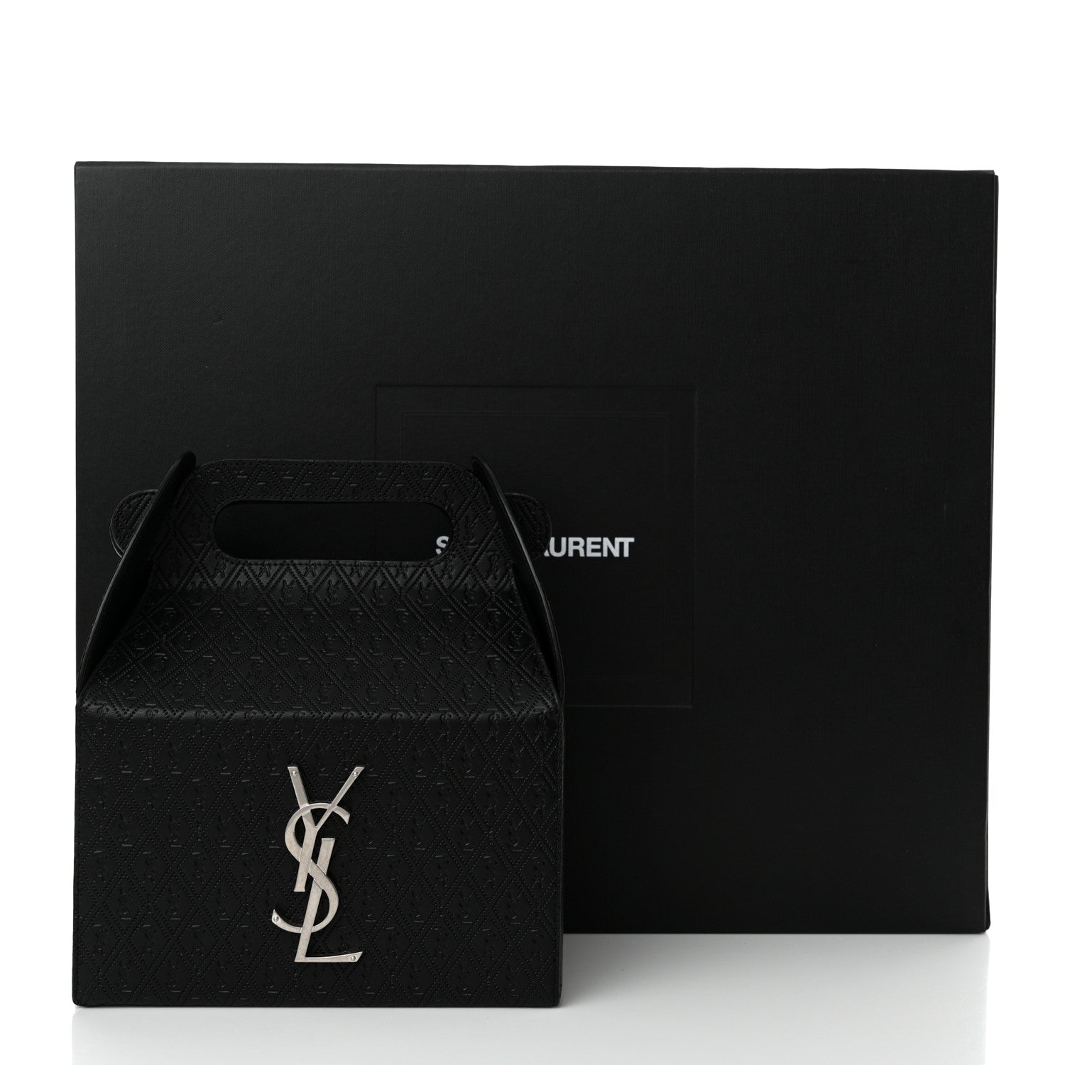 Saint Laurent Calfskin Monogram Take Away Box Black 12 of 12